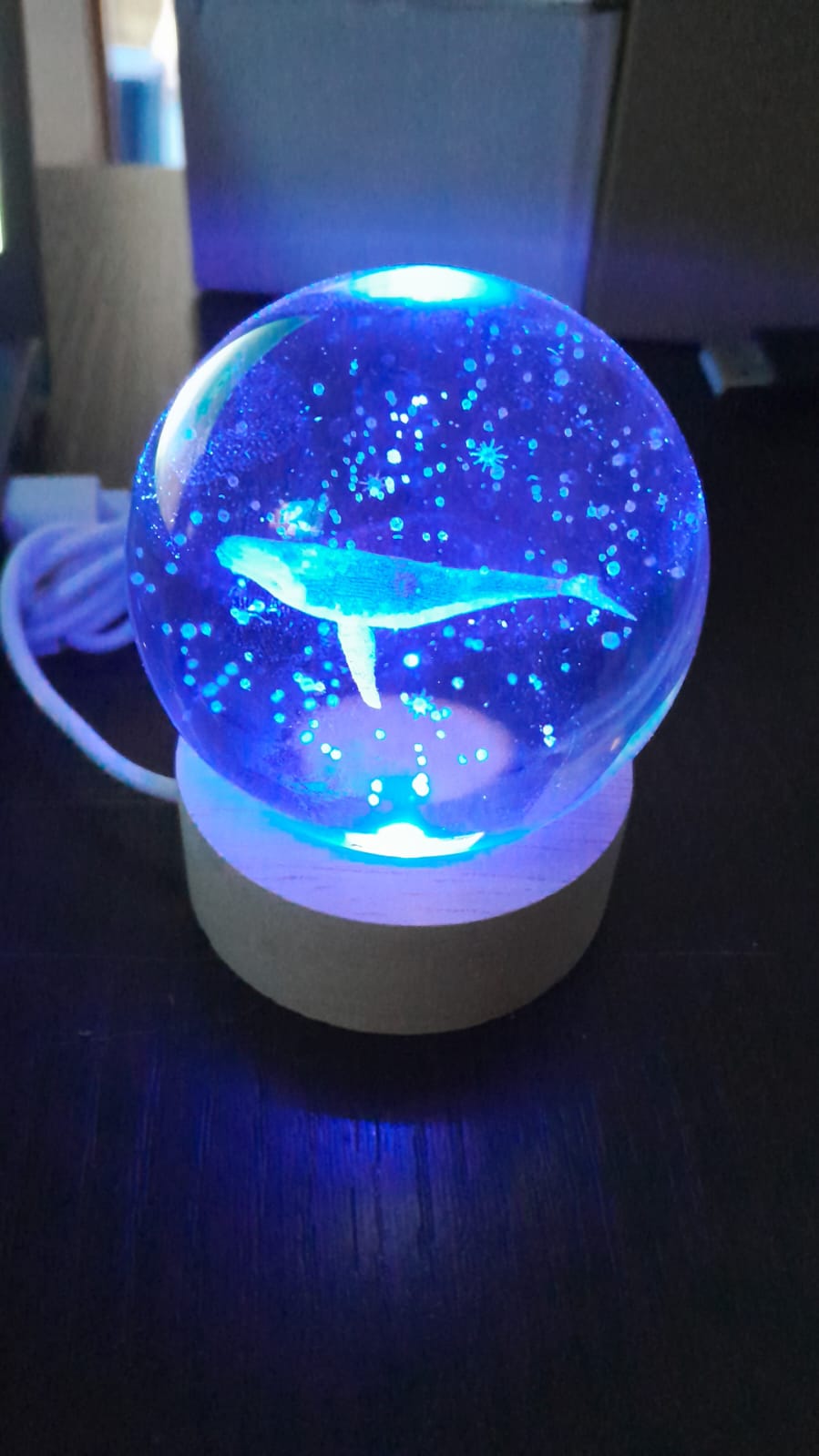 Esfera De Cristal Luz Led